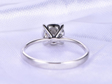 1ct Round Brilliant Cut Diamond Engagement Ring Solitaire 14k White Gold Finish