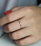 0.65ct Round Cut VVS1 Diamond Wedding Band Ring Anniversary 14k Rose Gold Finish