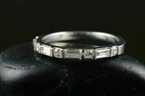 4ct Round Baguette Diamond Half Eternity Trendy Wedding Band 14K White Gold Over