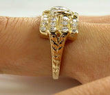 5Ct Round Cut Diamond Star Cocktail Engagement Ring 14K Yellow Gold Finish