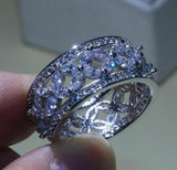 4.5ct Marquise Cut Diamond Wedding Ring Band 14k White Gold Over Trendy Eternity