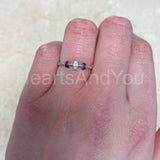 0.5ct Round Cut Moissanite Beaded Shank Collar Women Ring 14k White Gold Plated