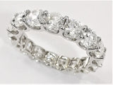 2.2ct Round Cut Moissanite Eternity Women Wedding Band 14k White Gold Plated