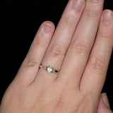 0.75Ct Emerald Cut VVS1D Diamond Solitaire Engagement Ring 18K White Gold Finish