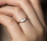 1.6ct Baguette Cut VVS1D Diamond Engagement Ring Minimalist 14k Yellow Gold Over