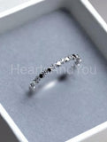 0.2ct Round Cut Moissanite Minimalist Star Wedding Band 14k White Gold Plated
