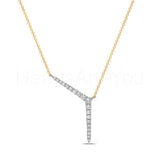 0.59ct Round Cut Moissanite Geometric Pendant with Chain 14k White Gold Plated