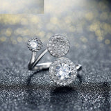 2.3ct Round Cut Diamond Engagement Ring 14k White Gold Finish Halo Bypass Open