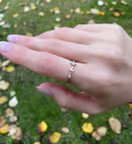 0.5ct Engagement Ring Round Cut Diamond Crescent Star Petite 14k YellowGold Over