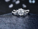 2.2ct Engagement Ring Round Cut Diamond Infinity Design 14k White Gold Finish