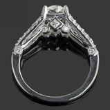 1.56ct Round Cut Diamond Engagement Ring Split Shank Band 14k White Gold Finish