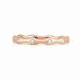 0.3ct Round Cut VVS1D Diamond Wedding Ring Band Stackable 14k Rose Gold Finish