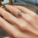 0.5ct Marquise Simulated Diamond Minimalist Solitaire Ring 14k White Gold Plated