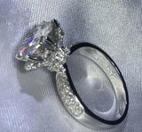 1.3ct Round Cut Diamond Engagement Ring 18k White Gold Finish Accents Solitaire