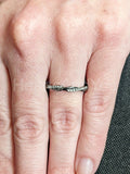 0.3ct Round Cut Moissanite Infinity Women Wedding Band 14k Black Gold Plated