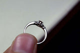 0.4ct Engagement Ring Oval Cut Pink Ruby Solitaire Women 14k White Gold Finish