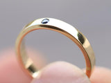 0.1ct Wedding Band Round Cut Blue Sapphire Anniversary 14k Yellow Gold Finish