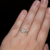 2Ct Round Cut Diamond Vintage Edwardian Engagement Ring 14K White Gold Finish