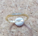 0.25ct Round Cut Moissanite Stackable Minimalist Wed Band 14k White Gold Plated