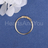 0.5ct Marquise Simulated Diamond Cluster Minimalist Ring 14k Yellow Gold Plated