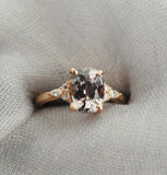 1.25ct Engagement Ring Oval Cut Diamond Petite Solitaire 14k Yellow Gold Finish
