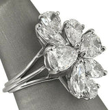 4Ct Pear Marquise Cut Diamond Party Cocktail Engagement Ring 14K White Gold Over