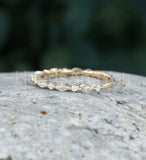 0.3ct Marquise Simulated Diamond Anniversary Wedding Band 14k Yellow Gold Plated