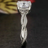 1.5ct Round Cut Diamond Infinity Twisted Engagement Ring 14k White Gold Finish
