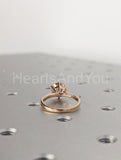 1ct Round Cut Simulated Morganite Solitaire Engagement Ring 14k Rose Gold Plated