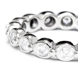 1.6ct Round Cut Diamond Vintage Eternity Wedding Ring Band 14k White Gold Finish