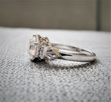 1.5Ct Round Cut Diamond Antique Vintage Engagement Ring 18K White Gold Finish