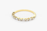 0.5ct Marquise Simulated Diamond Anniversary Wedding Band 14k Yellow Gold Plated