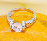 Propose Prong Set Wedding Engagement Ring 2ct Round Diamond 14k White Gold Over