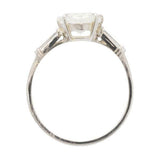 2ct Oval Cut Diamond Engagement Ring Baguette Accents Trilogy 14k WhiteGold Over