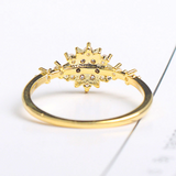 1.5ct Round Cut Diamond Engagement Ring 14k Yellow Gold Finish Flower Solitaire