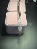 10ct Round Cut Simulated Diamond Dual Row Tennis Bracelet 14k White Gold Plated