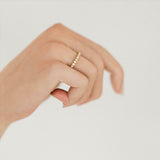 3/4 Eternity Bezel Set Wedding Band 1ct Round Cut Diamond 14k Yellow Gold Finish