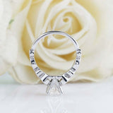 2ct Round Diamond Engagement Ring Milgrain Accent Solitaire 14k White Gold Over