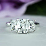 2ct Radiant Cut VVS1 D Diamond Solitaire Engagement Ring 14k White Gold Finish
