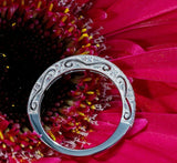 1ct Round Diamond Half Eternity Vintage Wedding Ring Band 14k White Gold Finish