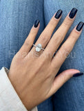 2.3ct Oval Simulated Diamond Solitaire with Accents Ring 14k Yellow Gold Plated