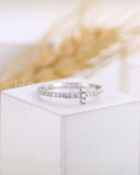 0.5ct Round Cut Moissanite Solitaire with Accents Ring 14k Yellow Gold Plated