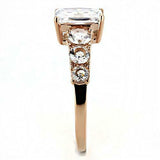 2Ct Radiant Diamond Round Accents Solitaire Engagement Ring 14K Rose Gold Finish