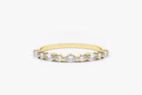 0.5ct Marquise Simulated Diamond Anniversary Wedding Band 14k Yellow Gold Plated