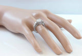 Antique Vintage 5 Stone Engagement Ring 3ct Round Diamond 14k White Gold Finish