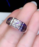 2.3ct Round Diamond Solitaire Statement Men Engagement Ring 14k WhiteGold Finish