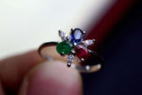 2.3ct Engagement Ring Oval Cut Multi-Stone Stylish Partywear 14k White Gold Over