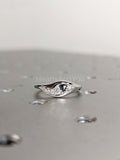 0.5ct Round Cut Moissanite Stylish Women Engagement Ring 14k White Gold Plated