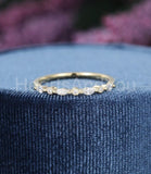 0.5ct Marquise Simulated Diamond Half Eternity Wed Band 14k Yellow Gold Plated