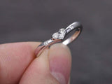 0.3ct Round Cut Diamond Engagement Ring Love Valentine Women 14k White Gold Over